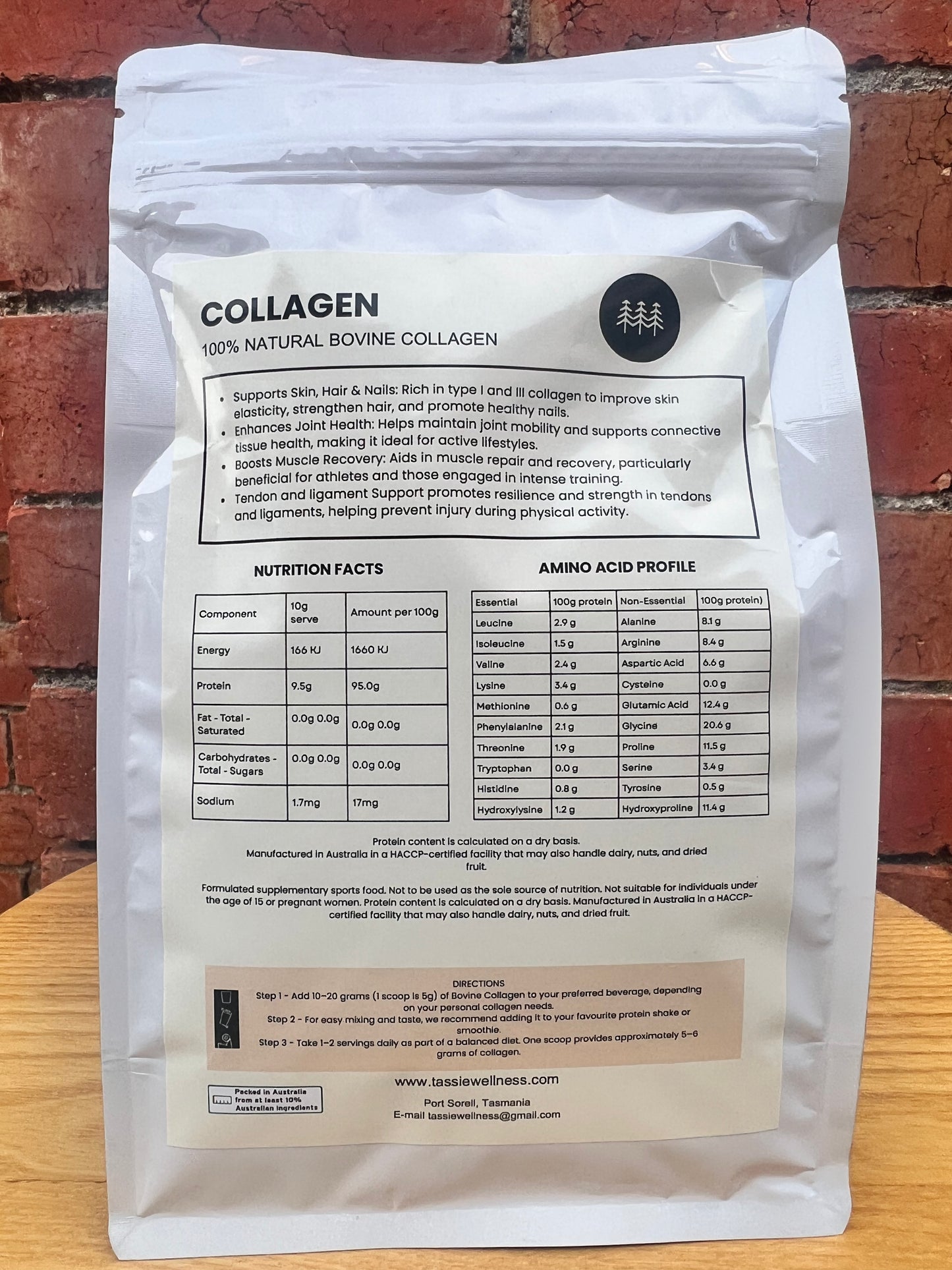 Pure Bovine Collagen Powder (500 Grams)